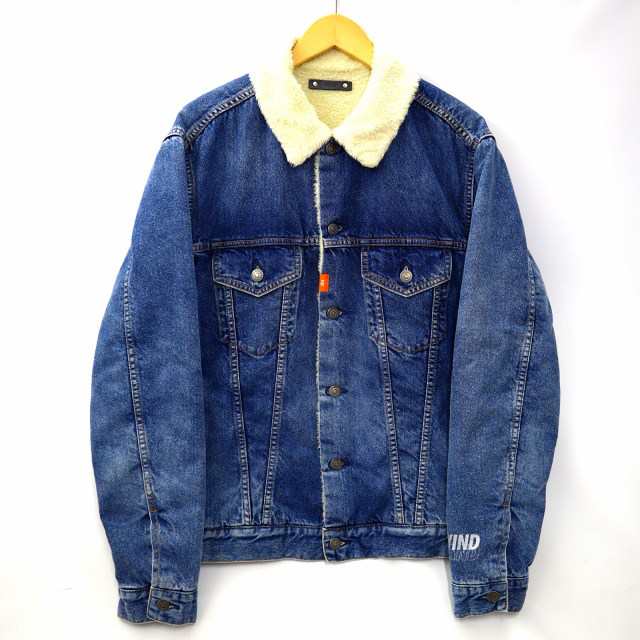 中古】MINEDENIM×WIND AND SEA DENIM BOA GJKT バックプリント ボア