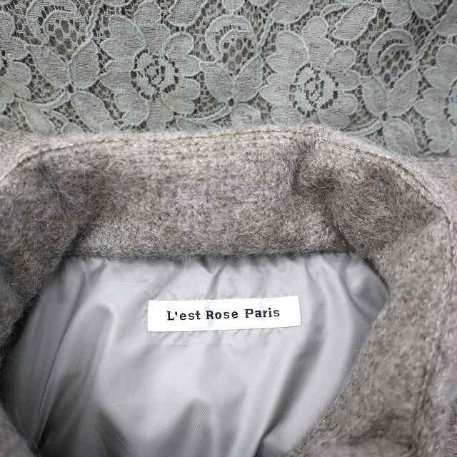 中古】レストローズ L'EST ROSE Paris 裾レース 切り替え ダウン