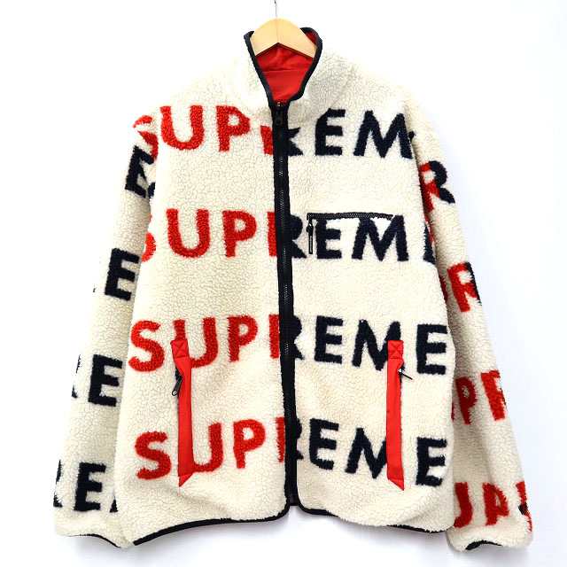 中古】2018AW SUPREME シュプリーム Reversible Logo Fleece