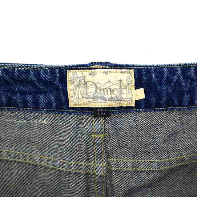 【中古】Dime ダイム BAGGY DENIM PANTS ウォッシュ加工 バギー デニムパンツ L STONE WASHED メンズ｜au PAY  マーケット