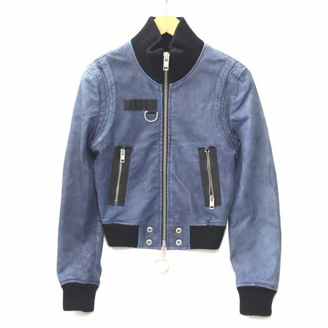 中古】ディーゼル DIESEL 羊革 レザー インディゴスキン ライダース