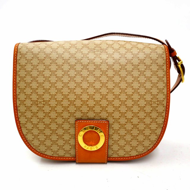 中古】セリーヌ CELINE ヴィンテージ マカダム柄 サークルロゴ 中古】セリーヌ CELINE ヴィンテージ マカダム柄 サークルロゴ
