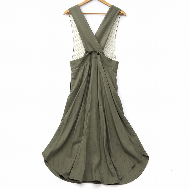 中古】ウジョー Ujoh Vネック ヘムライン ジャンパースカート フロント  