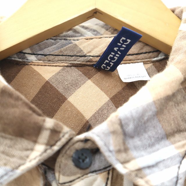 H&M チェックシャツ 円く 