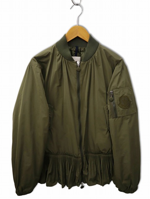 【中古】モンクレール MONCLER MIRAC GIUBBOTTO ナイロン ジップ ボンバージャケット ブルゾン 1(M) KHAKI(カーキ)