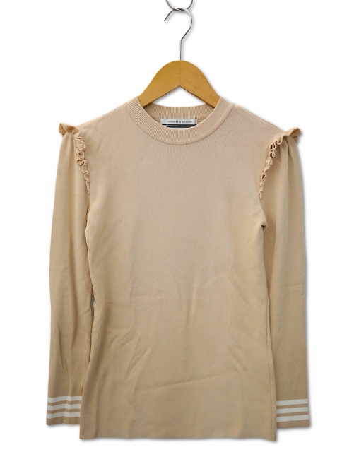 中古】BORDERS at BALCONY BASIC BORDER TOP クルーネック ベーシック  