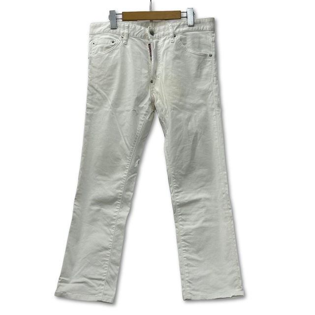 【中古】ディースクエアード DSQUARED2 COOL GUY JEAN ストレッチ スリム テーパードー ジーンズ 48 ホワイト の通販は 9,700円
