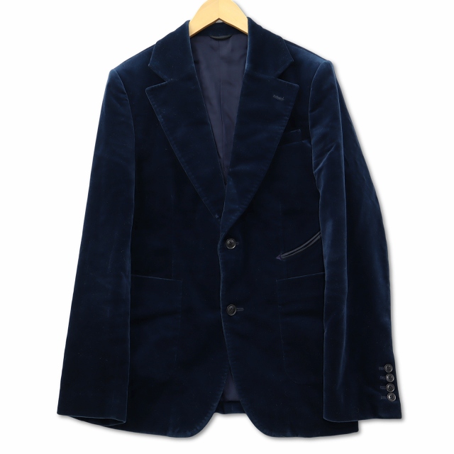 【中古】トーガ TOGA virilis TV12-FD321 velvet jacket ベルベットジャケット 44 ネイビー の通販は