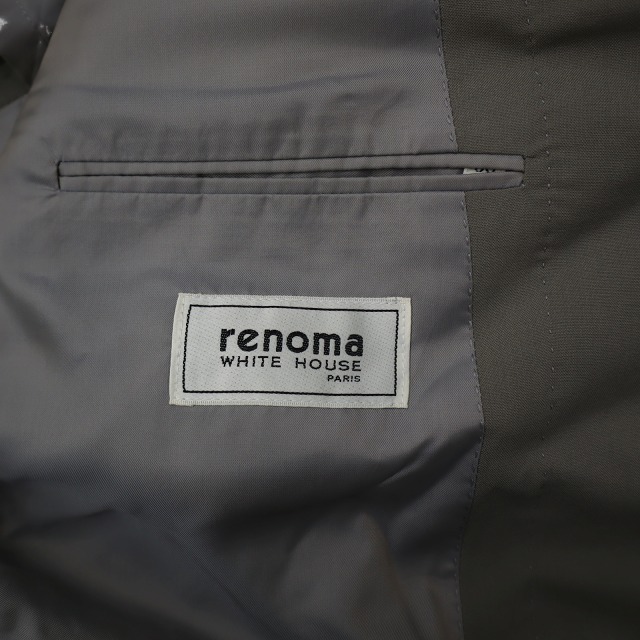 【中古】レノマ ウール テーラード ジャケット 2タック スラックスパンツ セットアップ カジュアルスーツ 50の通販は