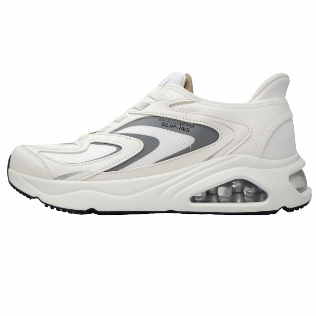 【中古】未使用品 SKECHERS 25.5cm TRES-AIR UNO-VISION-AIRY スニーカー US7.5 ホワイト × グレー 183083 メンズの通販は 10,800円