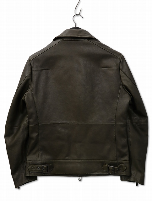 美品　５３５１プールオム　ホワイトレザー（羊革）ライダースジャケット 5351 POUR LES HOMMES 革ジャン ライダース ラムレザーシャツ