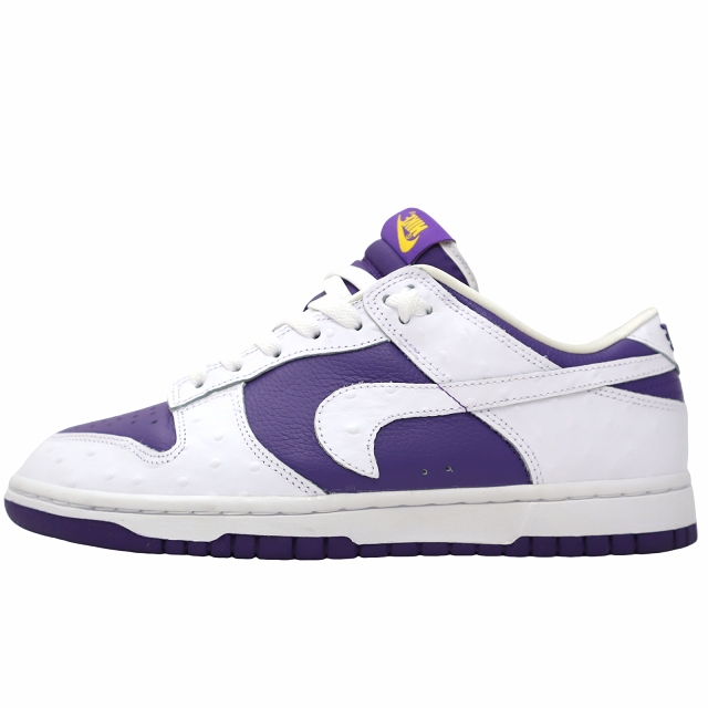 【中古】NIKE 26~26.5cm WOMEN’S DUNK LOW MADE YOU LOOK WHITE / VARSITY PURPLE スニーカー メンズ レディース