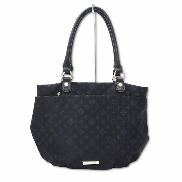 russet ラシット トートバッグ モノグラム/ナイロン ネイビー