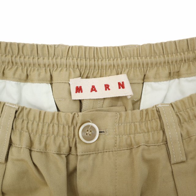中古】マルニ MARNI コットンギャバジン シャーリング 1P テーパード