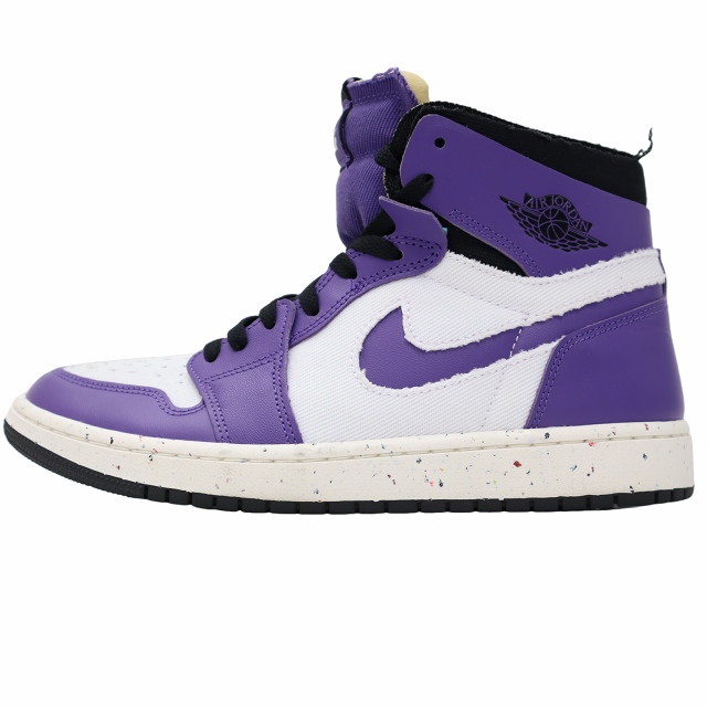 【中古】NIKE 27cm AIR JORDAN 1 ZOOM AIR CMFT DARK IRIS / WHITE / BLACK SAIL スニーカー US9 CT978-501 メンズ