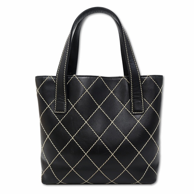 中古】シャネル CHANEL A18126 レザー ワイルドステッチ トート