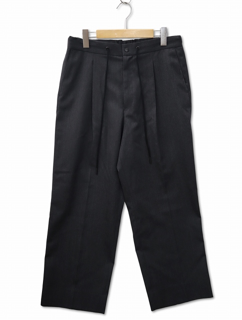 【中古】THE RERACS 2025SS THE EASY SLACKS WIDE メリノウール ギャバジン ワイド イージー スラックス パンツ 46