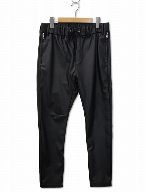 【中古】ASKYY アスキー EASY TRACK PANTS FOR XX フェイクレザー イージー トラック パンツ 3 BLACK(ブラック)