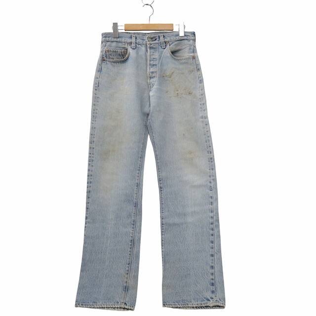 【中古】Levi's USA製 501 80s 刻印524 エルパソ工場 セルビッチ 赤耳 ストレート デニムパンツ W31 インディゴ