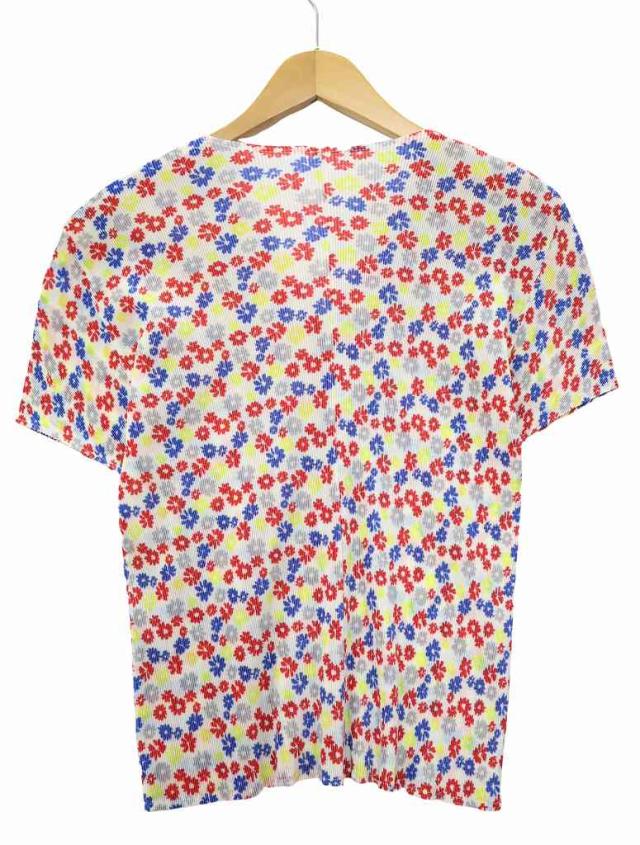 中古】プリーツプリーズ PLEATS PLEASE カラフルフラワー プリーツ  