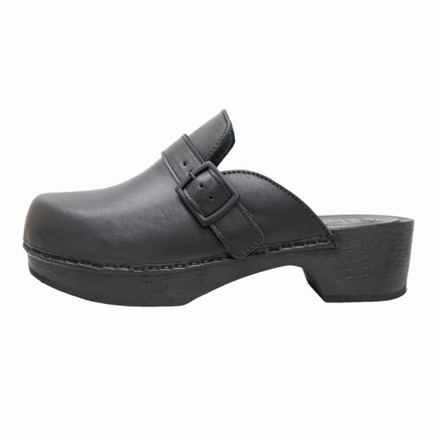 【中古】ワイズ Y's Y's×Scholl SABOT SHOES レザー サボサンダル 40(25.5cm) BLACK(ブラック) 春夏  レディース