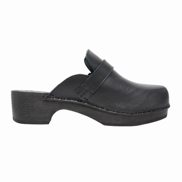 【中古】ワイズ Y's Y's×Scholl SABOT SHOES レザー サボサンダル 40(25.5cm) BLACK(ブラック) 春夏  レディース