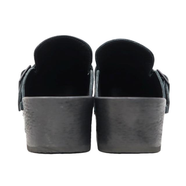 【中古】ワイズ Y's Y's×Scholl SABOT SHOES レザー サボサンダル 40(25.5cm) BLACK(ブラック) 春夏  レディース