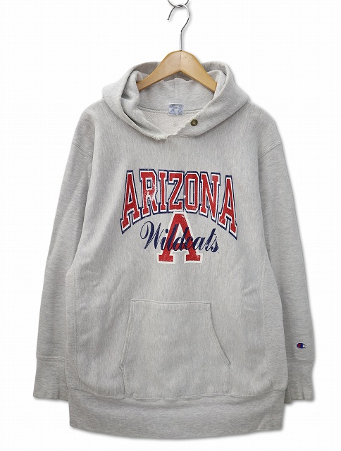 【中古】チャンピオン 90's ヴィンテージ 刺繍タグ 目あり カレッジロゴ リバースウィーブ スウェット パーカー XL