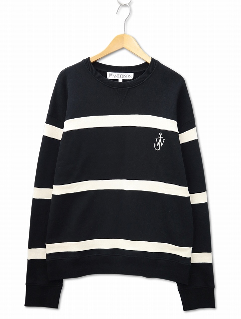 【中古】ジェイダブリューアンダーソン J.W.ANDERSON クルーネック ロゴ刺繍 スウェット トレーナー XL