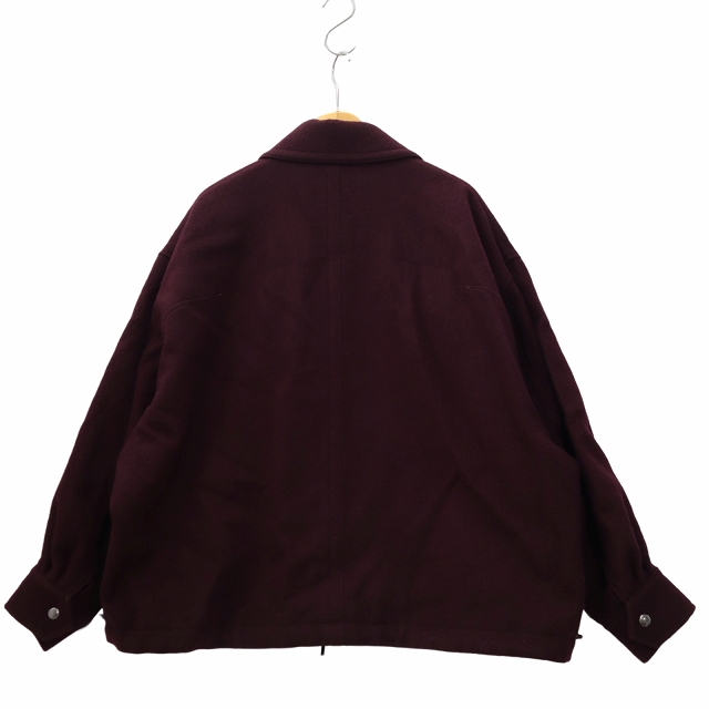 中古】Ujoh 4P ZIP Blouson ブルゾン ウール ジャケット 3 WINE RED