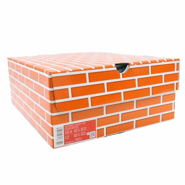 【中古】未使用品 NIKE × OFF WHITE 28.5cm AIR FORCE 1 MID SP LTHR WHITE AND VARSITY MAIZE スニーカー メンズ