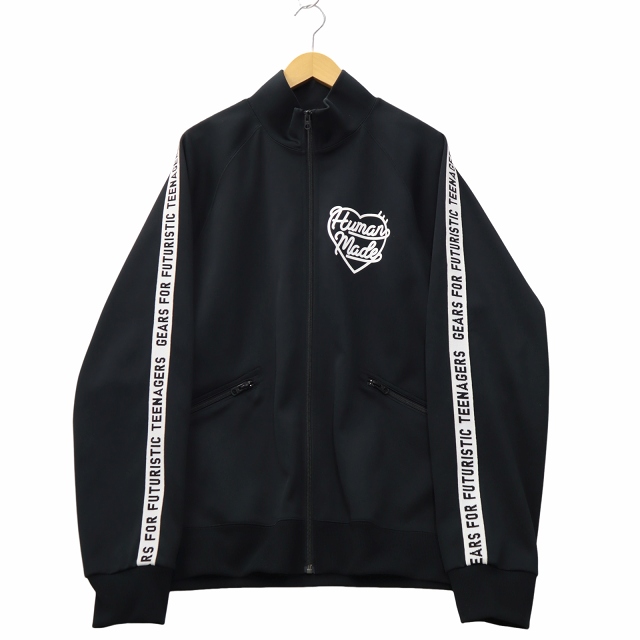 【中古】HUMAN MADE 2023SS TRACK JACKET プリント トラックジャケット L ブラック HM25JK028 メンズ