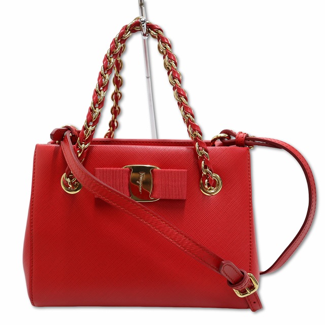 中古】サルヴァトーレフェラガモ AB-21G191 ヴァラ レザー 2way