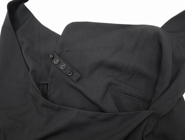 中古】ワイズ Y's ウール ギャバジン アシンメトリー ワンショルダー