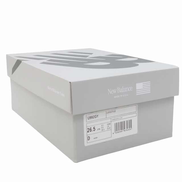 【中古】ニューバランス NEW BALANCE 26.5cm 992 ローカット スエード スニーカー US8.5 GRAY グレー U992GY メンズ