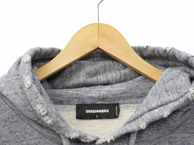 【中古】DSQUARED2 Hercalina FIt プルオーバー スウェット パーカー L GRAY グレー S74GU0620 S25463 メンズ_2