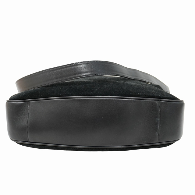 中古】グッチ GUCCI バンブー スエード トートバッグ BLACK ブラック