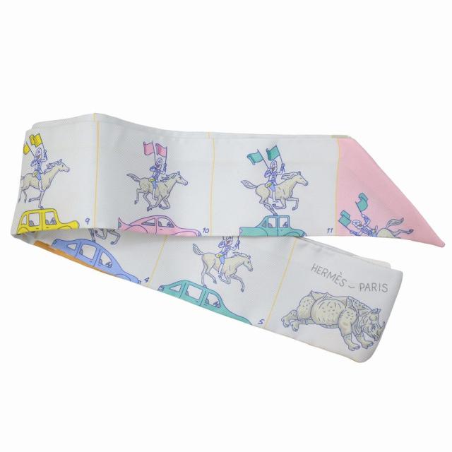 【中古】エルメス HERMES Twilly エルメス・パラード グリ・ペルル/グリーン/イエロー レディース