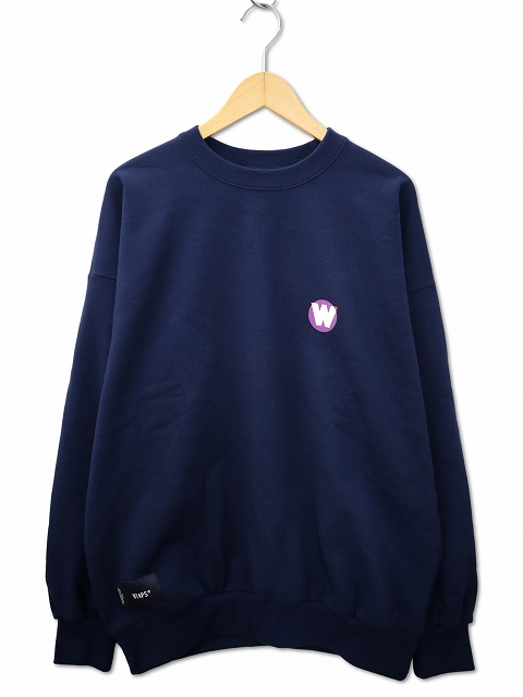 【中古】未使用品 WTAPS TNNL / SWEATER / COTTON クルーネック ロゴ プリント スウェット トレーナー 03