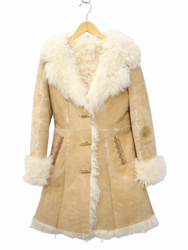 【中古】アングリッド UNGRID リアル ムートン コート S BEIGE(ベージュ) 秋冬 レディース