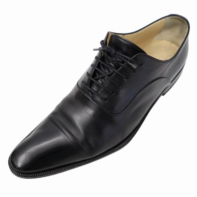 【中古】ドルチェ&ガッバーナ ドルガバ DOLCE&GABBANA レザー プレーン ドレスシューズ 8 1/2(27.5cm) NERO(ネロ)