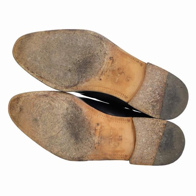 【中古】ドルチェ&ガッバーナ ドルガバ DOLCE&GABBANA レザー プレーン ドレスシューズ 8 1/2(27.5cm) NERO(ネロ)