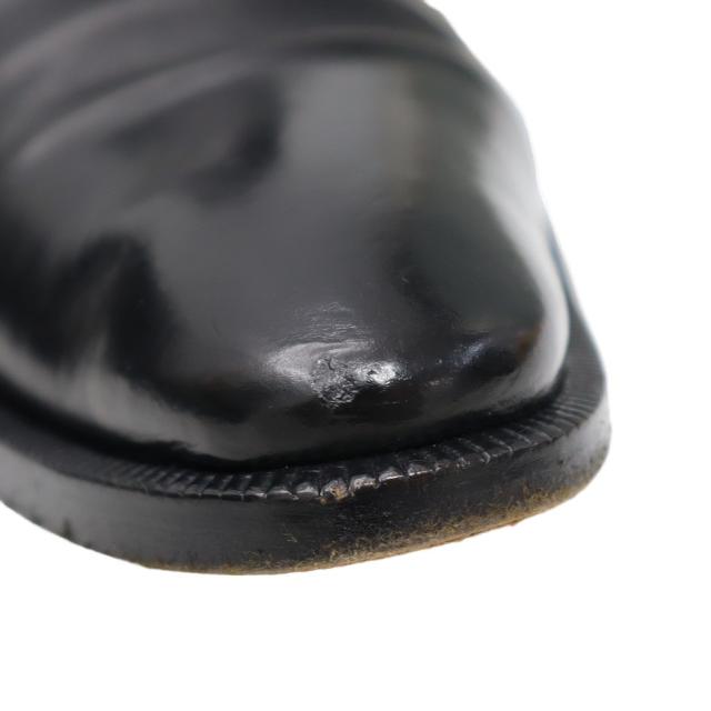 【中古】ドルチェ&ガッバーナ ドルガバ DOLCE&GABBANA レザー プレーン ドレスシューズ 8 1/2(27.5cm) NERO(ネロ)