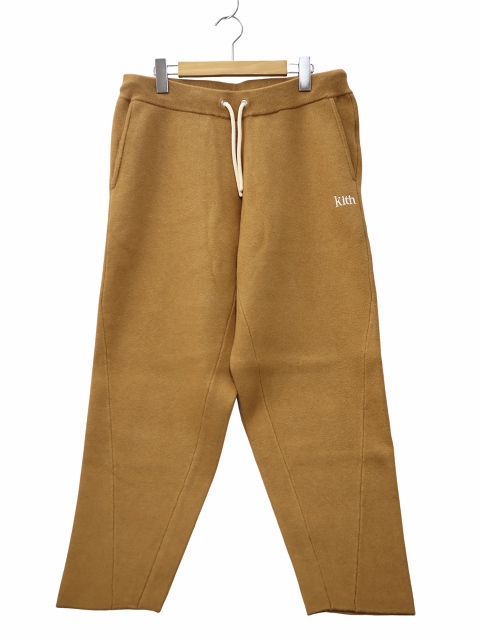 【中古】KITH NYC Knit Hudson Sweatpant ニット ハドソン スウェットパンツ L キャメル メンズ