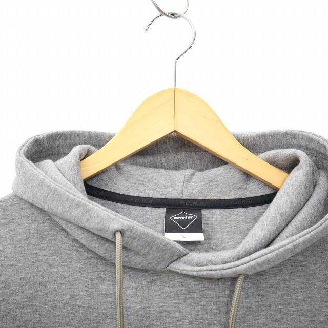 【中古】F.C.Real Bristol FCRB 2023SS TECH SWEAT TRAINING HOODIE パーカー L GRAY グレー FCRB-230030 メンズ