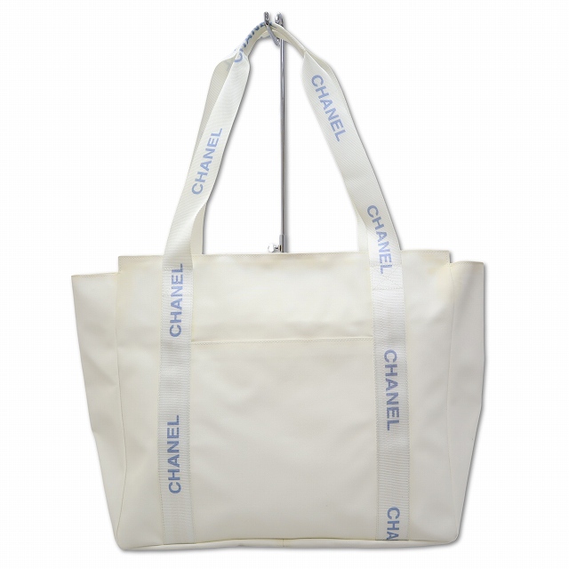 【中古】シャネル CHANEL スポーツライン ナイロン ロゴ ショッピング トートバッグ レディース_1