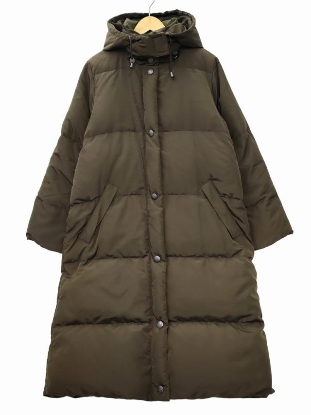 【中古】マックスマーラ ウィークエンドライン MAX MARA WEEKEND LINE 2way フーディー ダウン コート 38(M) カーキー