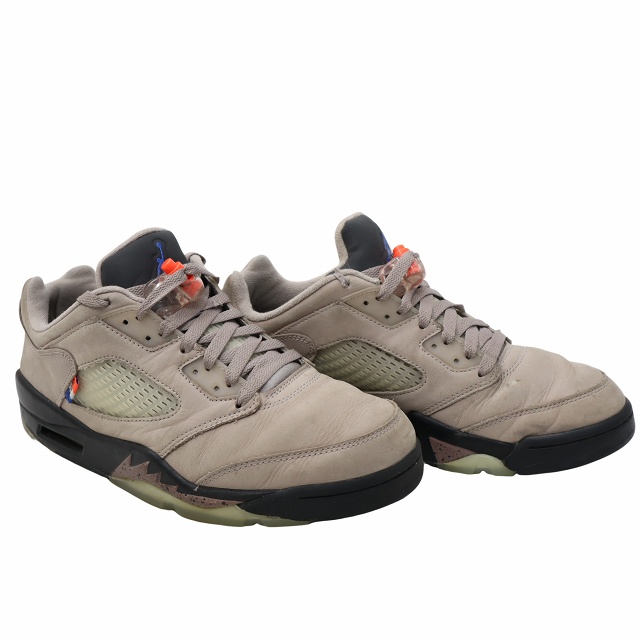 【中古】NIKE × PSG 27.5cm Air Jordan 5 Low "PSG" PUMICE / GAME -BLACK スニーカー US9.5 DX6325-204 メンズ