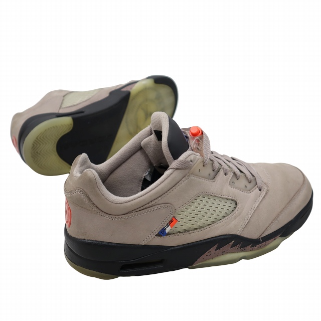 【中古】NIKE × PSG 27.5cm Air Jordan 5 Low "PSG" PUMICE / GAME -BLACK スニーカー US9.5 DX6325-204 メンズ
