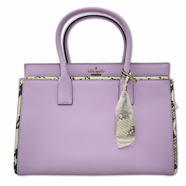 【中古】未使用品 ケイトスペード キャメロン ストリート スネーク キャンディス サッチェル ショルダー トートバッグ